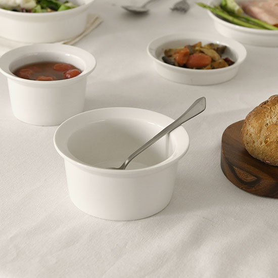 에라토 이비티 화이트 도자기 면기 1P 국수 샐러드 볼