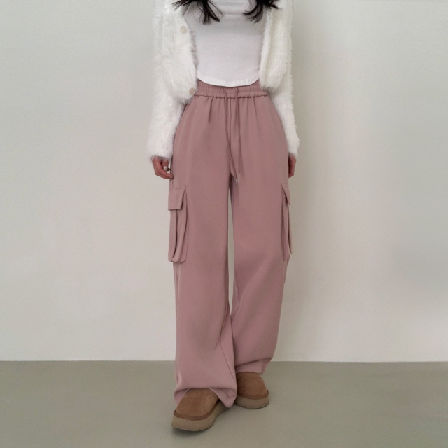 볼디즈 바스락 카고 포켓 핀치 와이드+조거 2way나일론 트레이닝 팬츠 봄 바지 상세 이미지 5
