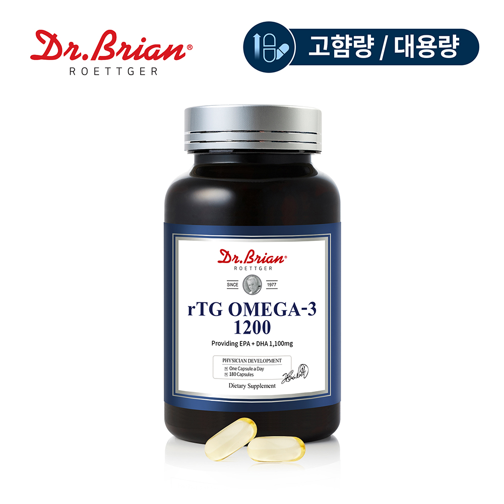 6개월분 닥터브라이언 알티지(rTG) 오메가-3 1200 (180C) 180캡슐, 1개 이미지 2