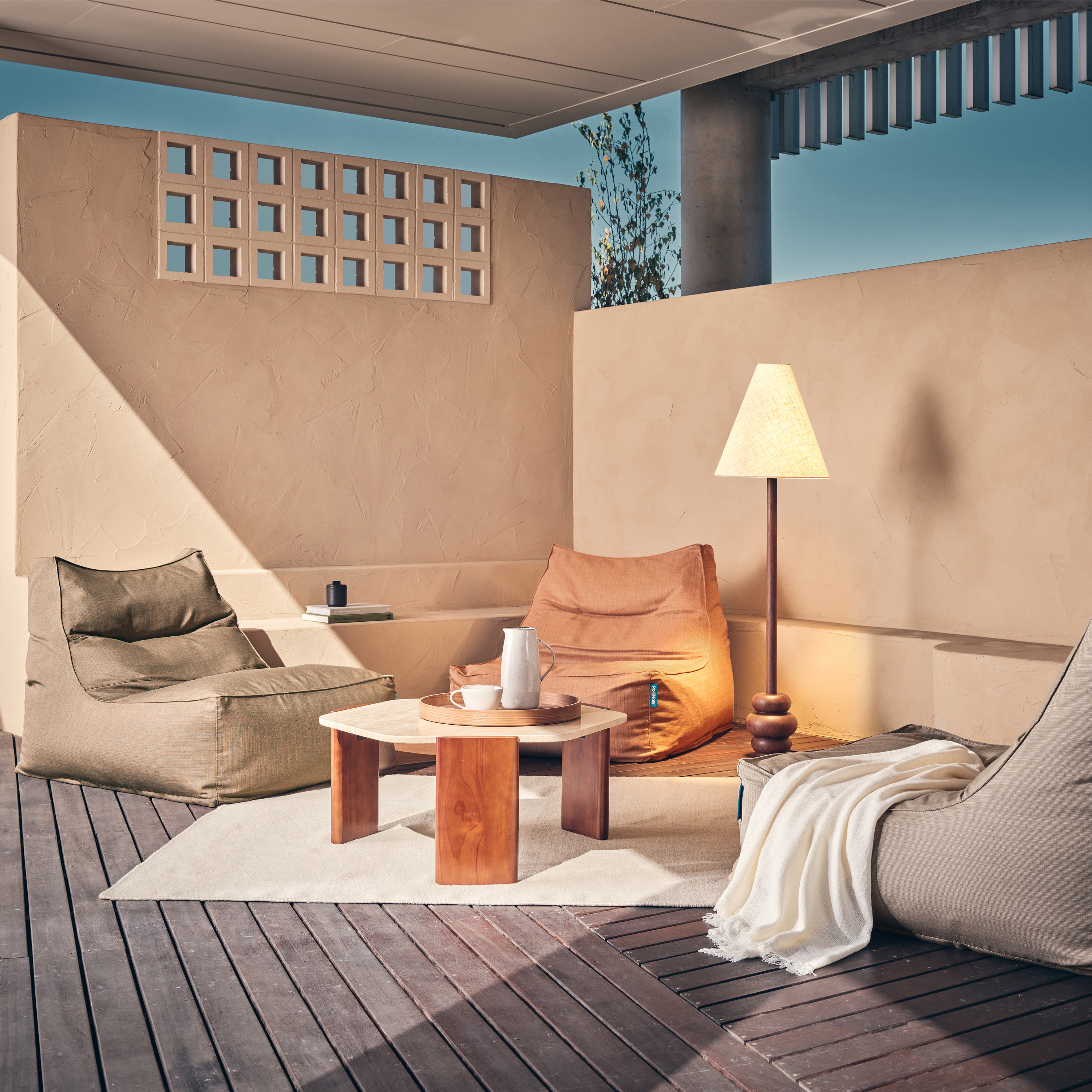 폴리몰리 607R 1인용 대형 빈백 소파 호텔 리조트, 풋스툴세트 (메시속커버,선택안함)