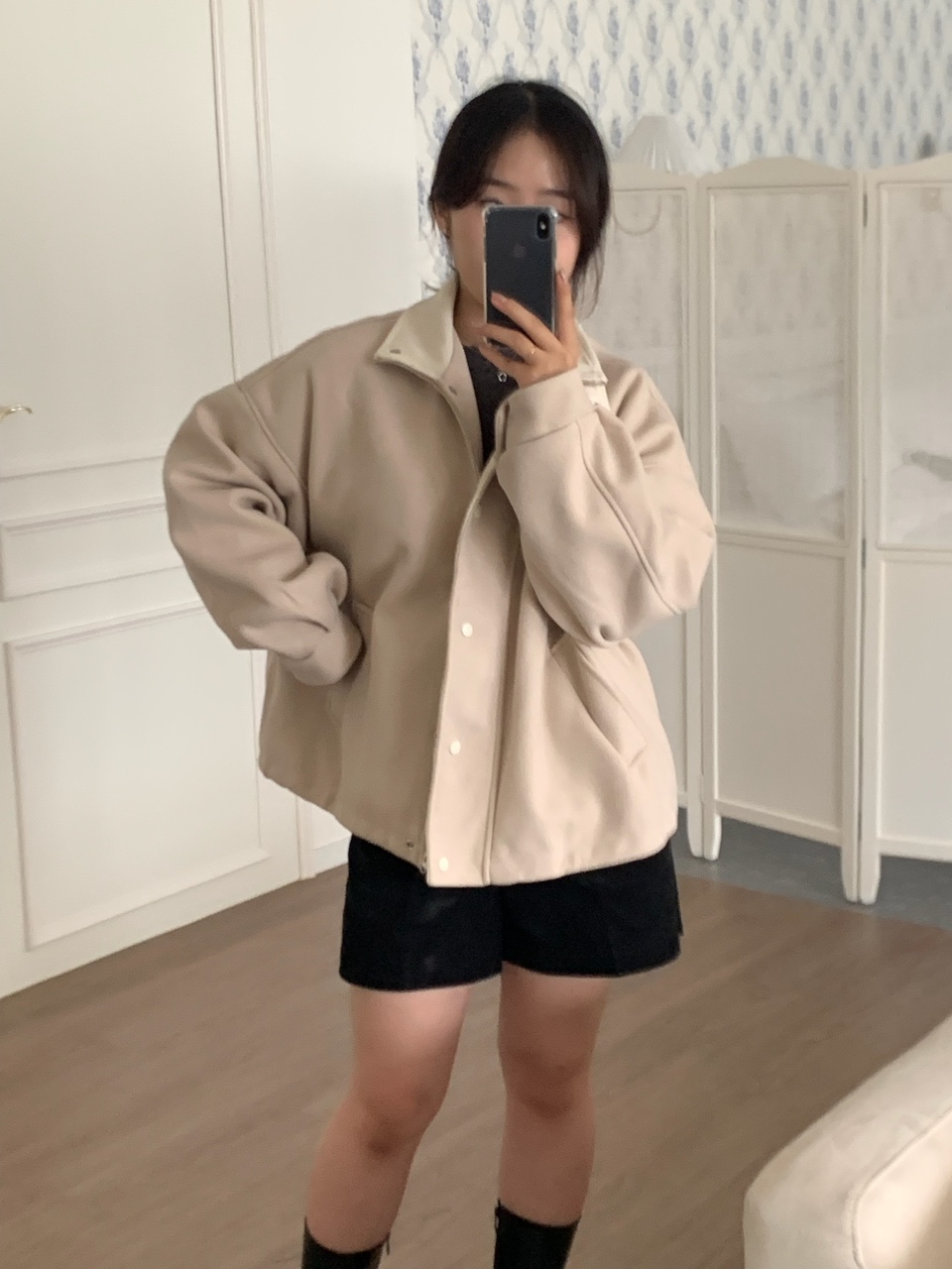 루즈 하이넥 플리스 점퍼 (2color) 상세 이미지 63