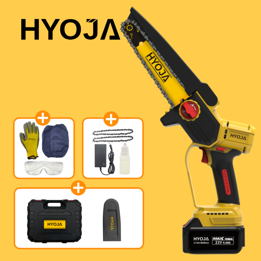 효자 미니 무선 전기톱 18cm 충전 체인톱 충전식 전동 소형