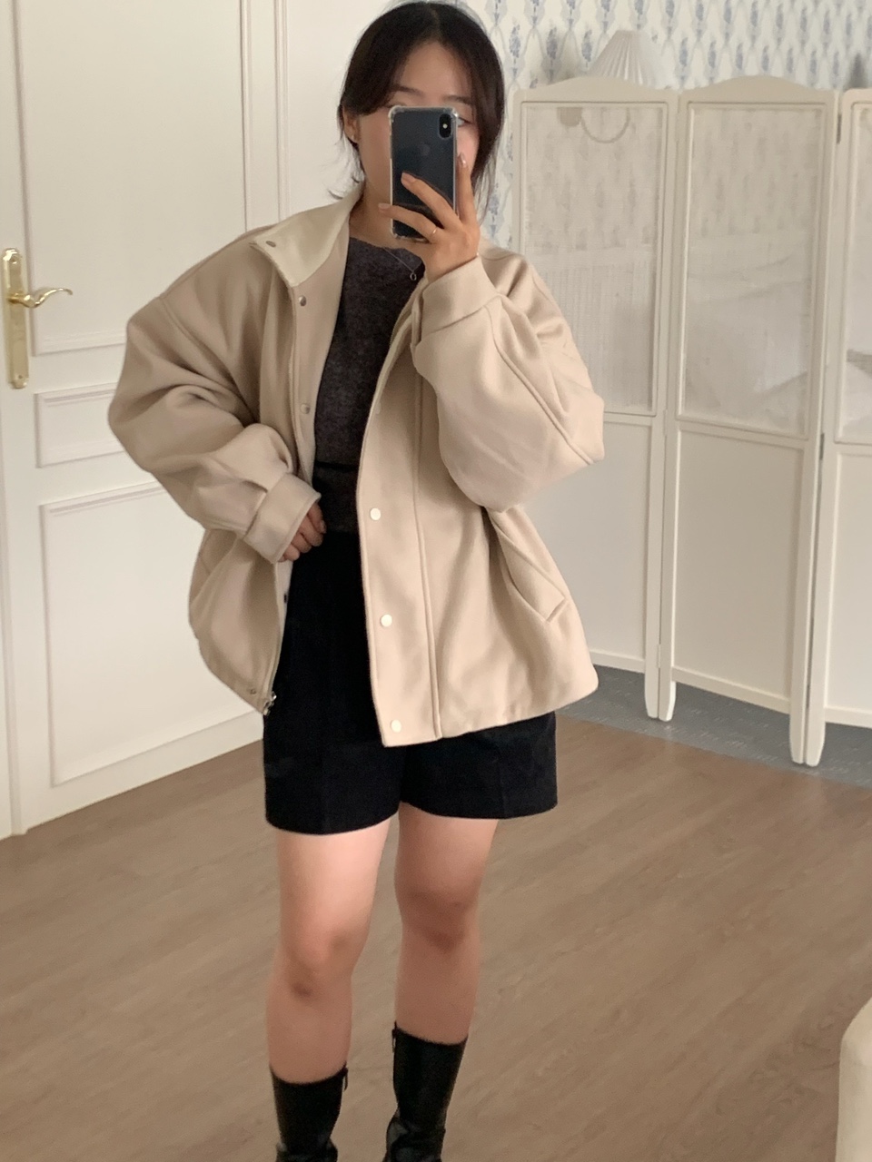 루즈 하이넥 플리스 점퍼 (2color) 상세 이미지 66