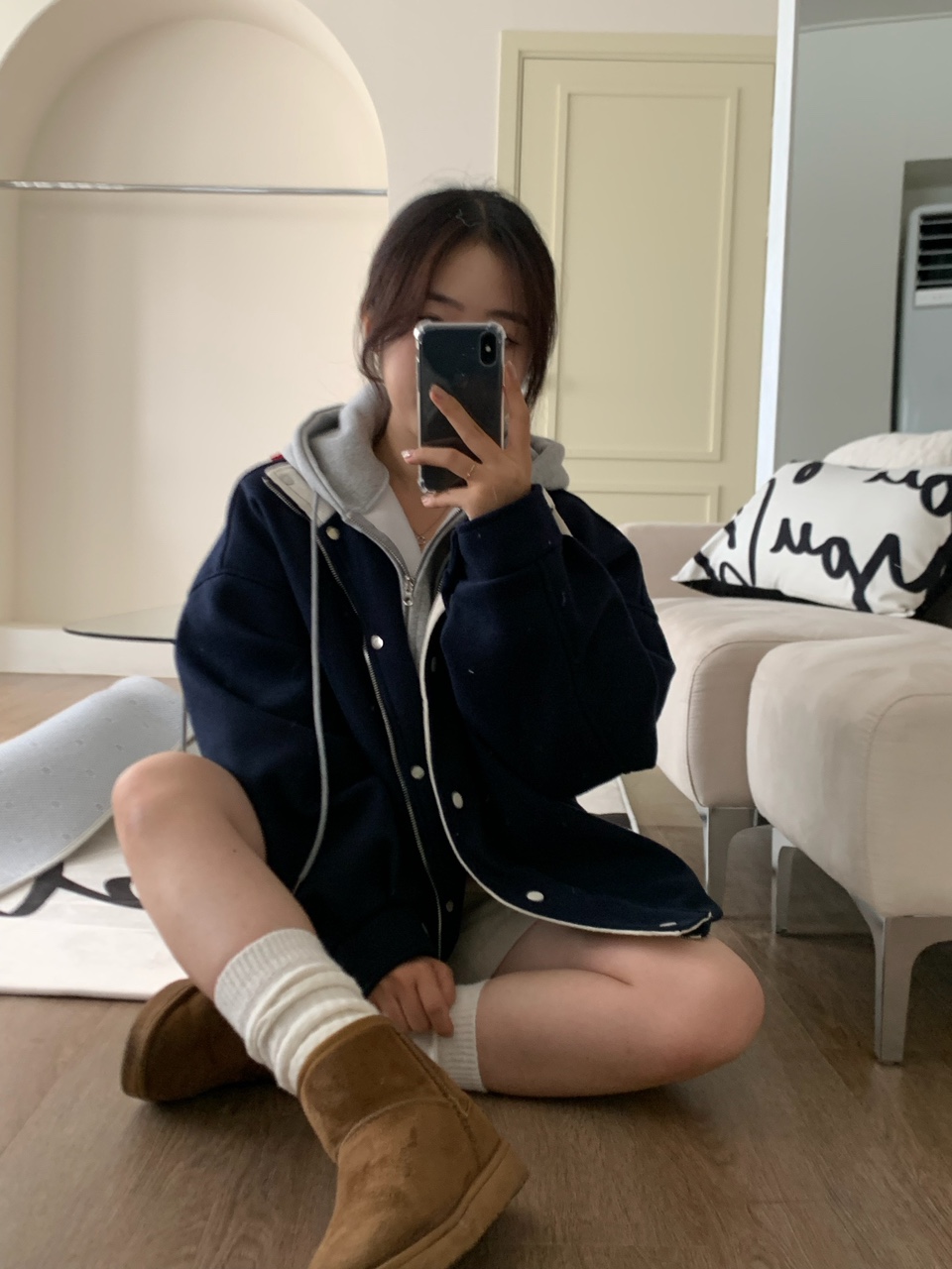 루즈 하이넥 플리스 점퍼 (2color) 상세 이미지 10