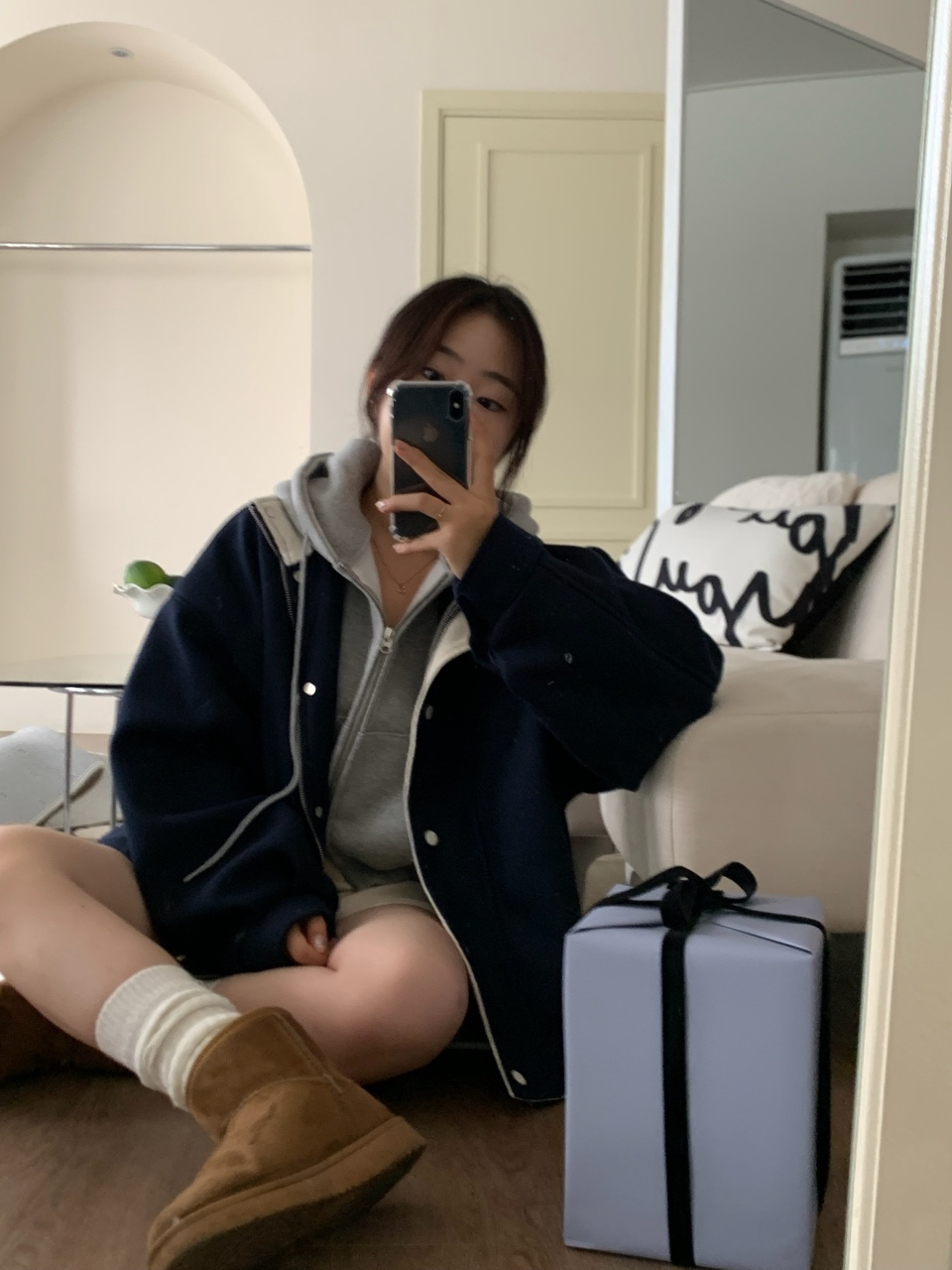 루즈 하이넥 플리스 점퍼 (2color) 상세 이미지 11