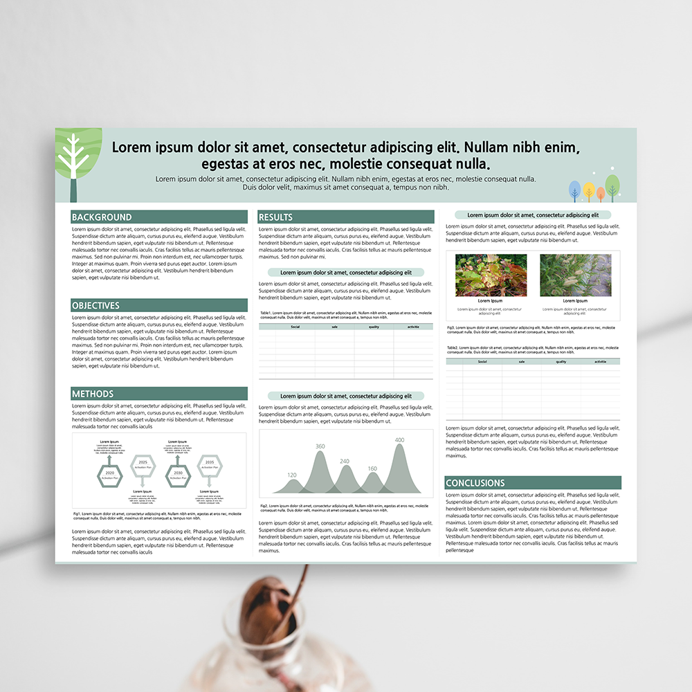 851 가로형태 (120 x 90cm) 졸업 논문 학술제 포스터 PPT 템플릿 학술포스터 이미지 1