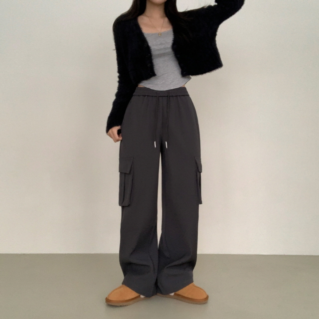 볼디즈 바스락 카고 포켓 핀치 와이드+조거 2way나일론 트레이닝 팬츠 봄 바지 상세 이미지 34