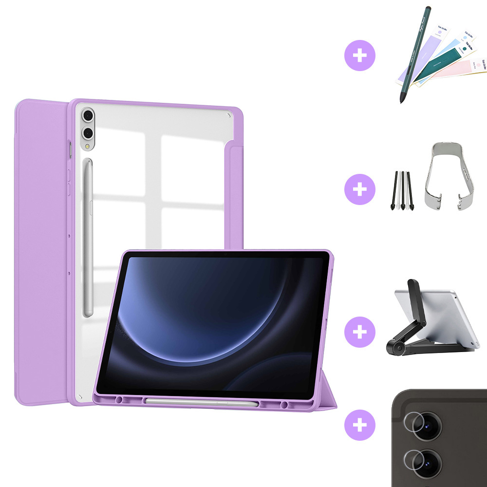 삼성 갤럭시탭 S9 FE 플러스 12.4 아크릴 S펜수납 스마트 북커버 케이스 갤럭시탭 S10+ 공용