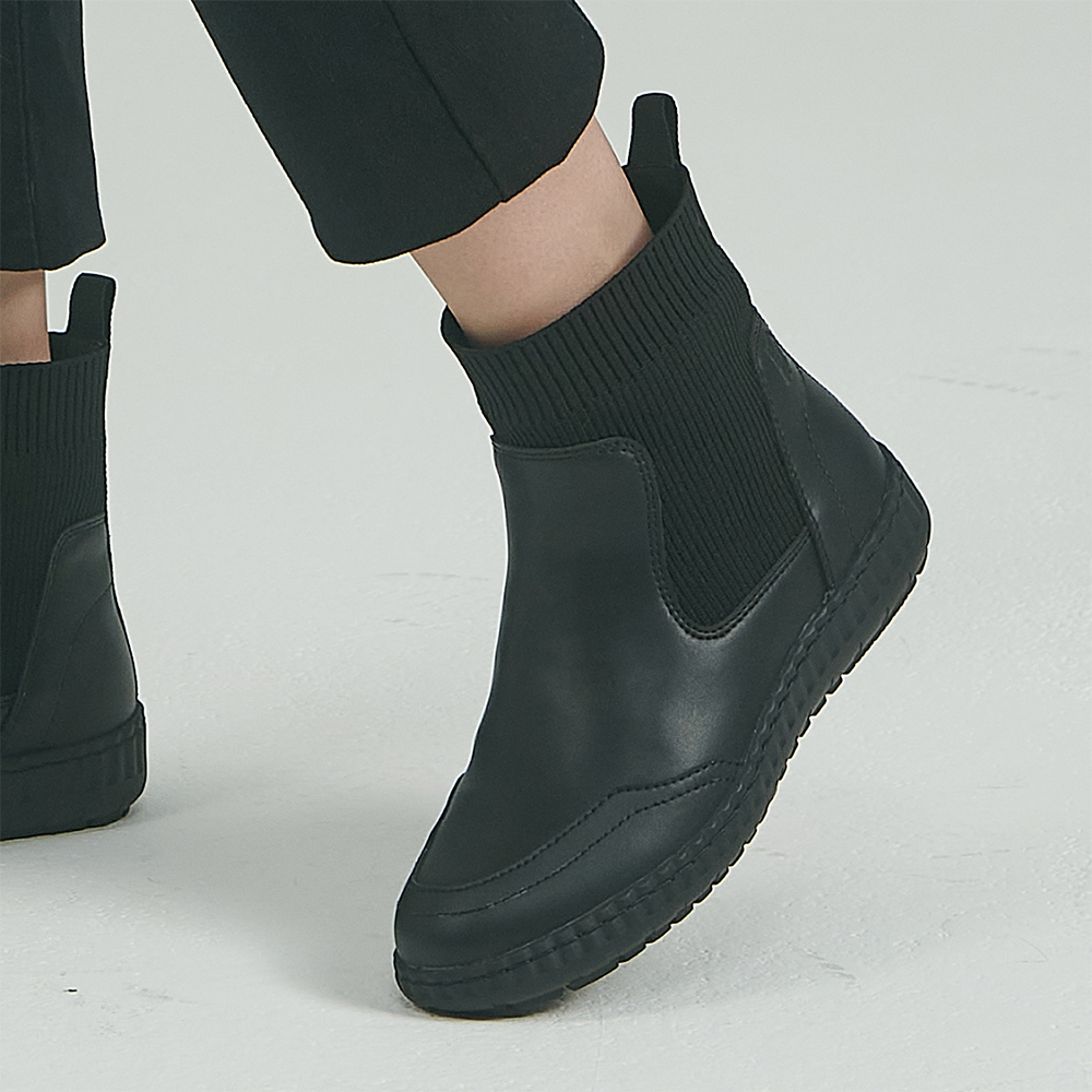 데이워크 발편한 아치깔창 여성 앵클부츠 누아 블랙 DW30027-BK - 상세 이미지 2