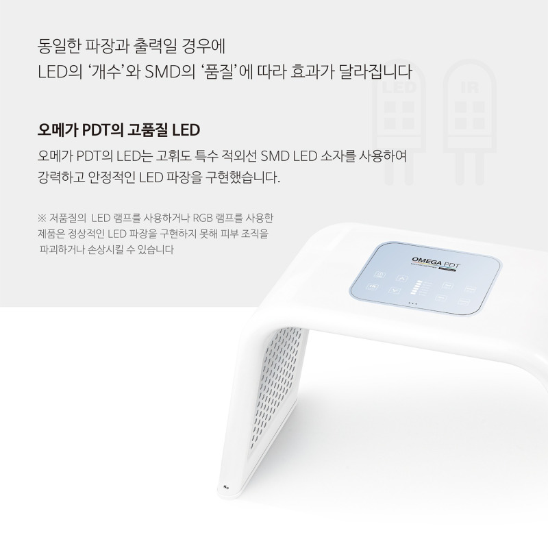 오메가PDT/LED 홈케어 피부관리기기 에스테틱 얼굴 바디 전신관리 이미지 4