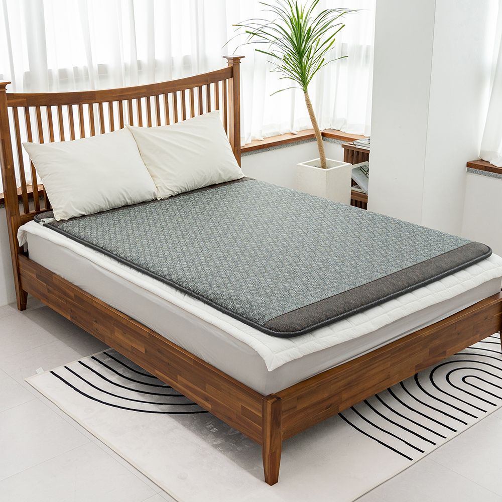 한일의료기 전기매트 전자파없는 전기장판 온열 난방 거실용 프리미엄 그레이 1인용 싱글