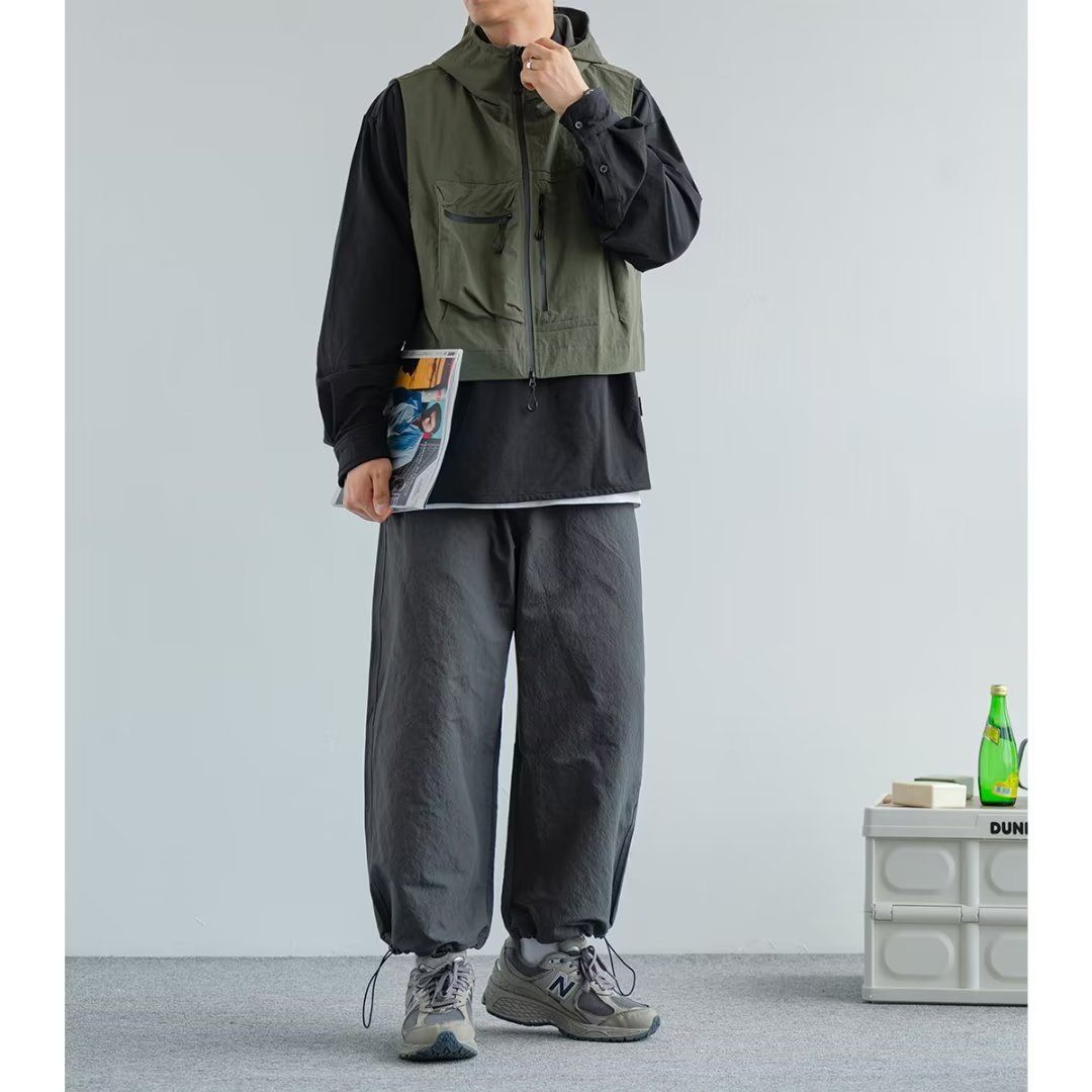일본 cityboy 도쿄 패션 힙한 스타일 기능성 야외 루즈핏 조끼 남녀공용 캠핑 낚시 - 상세 이미지 3