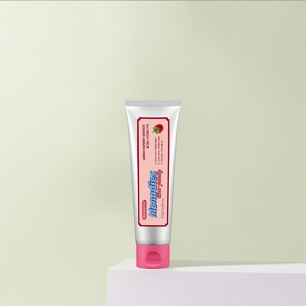 [1+1] [치약을 못 뱉는 아기용] 몽디에스 무불소 라즈베리 베이비 치약 100g - 상세 이미지 2