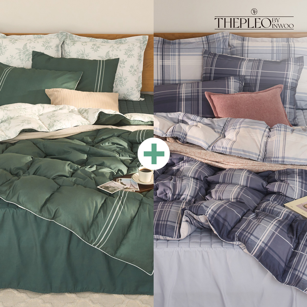 [더플레오] 구스 1+1 차렵이불 2장 세트