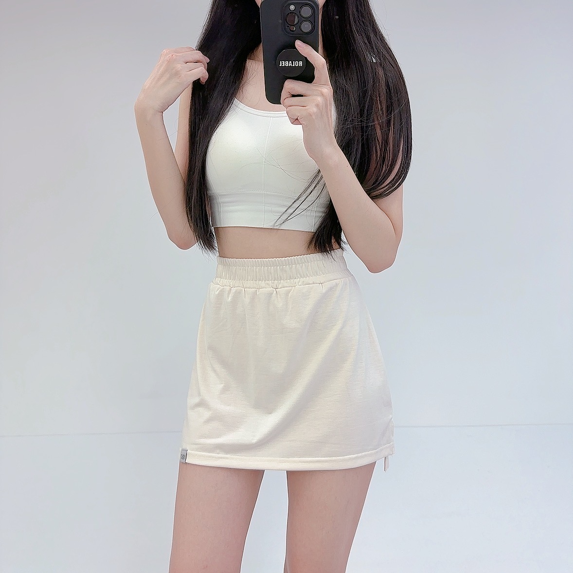 로라벨 델루나 레깅스 힙커버 치마레깅스 커버업 엉덩이가리개 랩스커트 빅사이즈 힙스커트 이미지 4