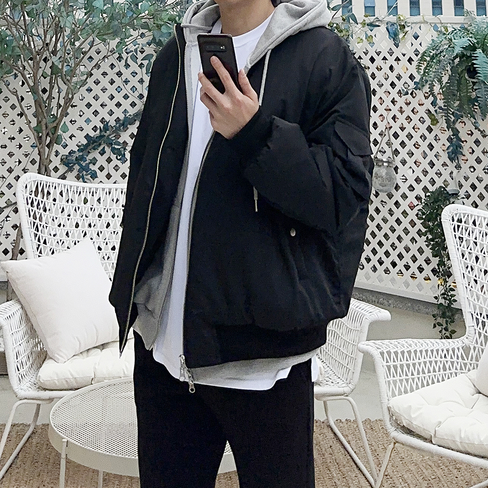 남자항공점퍼 오버핏 빅사이즈 남성누빔점퍼 남자패딩