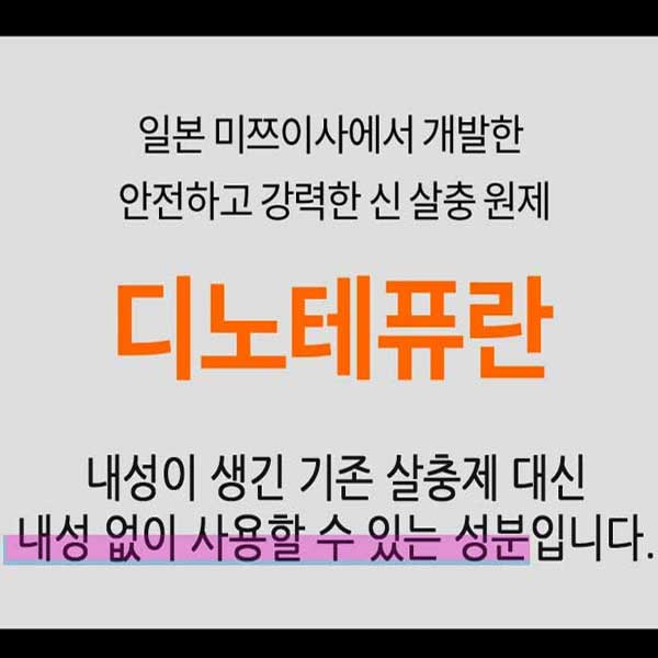 날파리 거미 프로텍 빈대 모기 연막 살충제 내성없는 약품 디노테퓨란 퇴치 파리약 - 상세 이미지 2