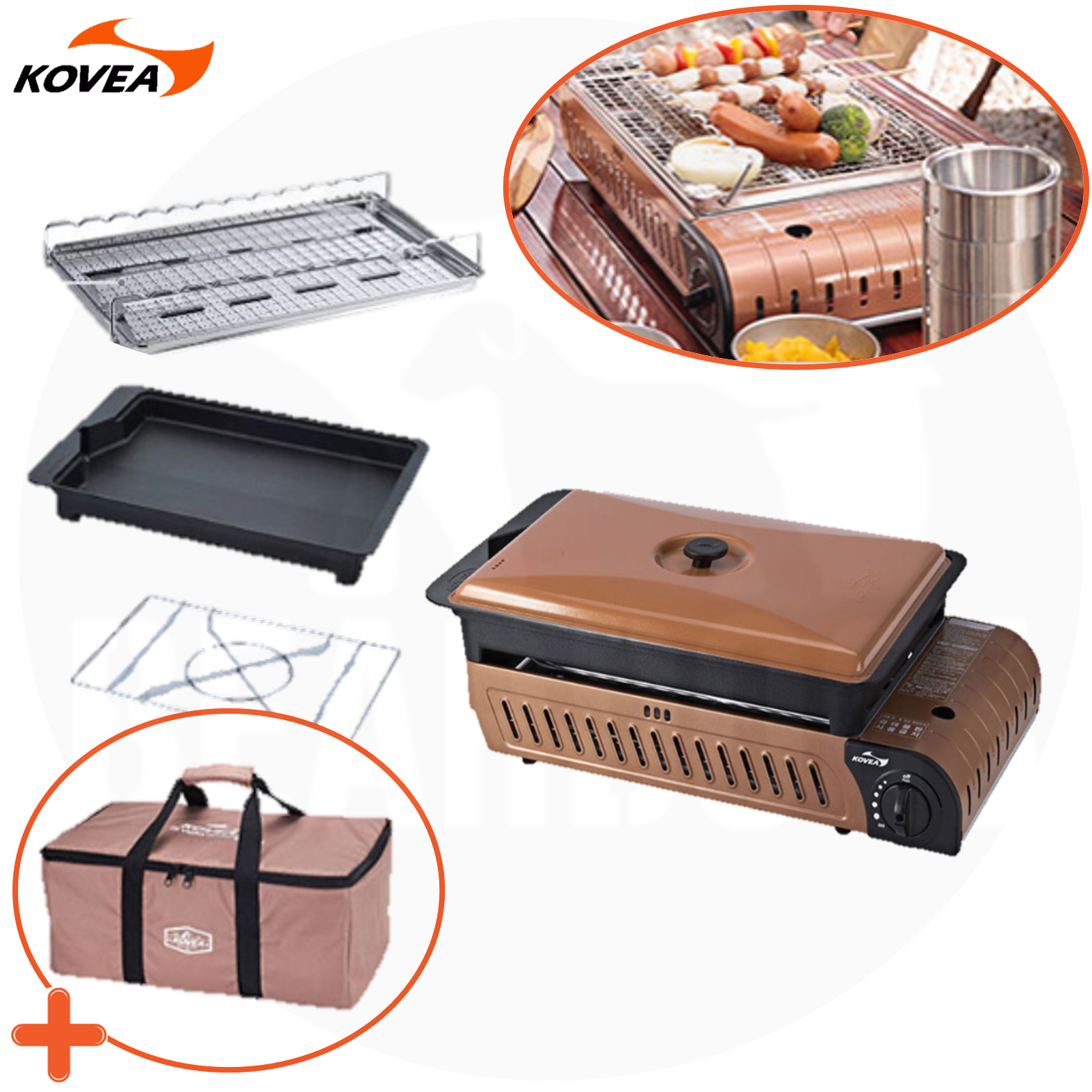 코베아 구이바다 L BRC+전골팬+가방 풀세트 가스 버너