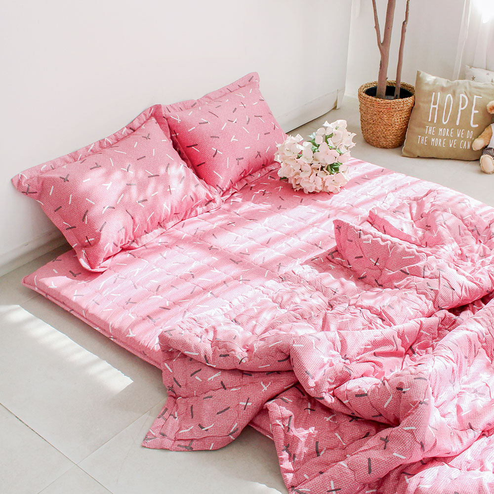 아르떼베딩 요차렵세트 손님용/기숙사용/펜션용 사계절 요 침구 풀세트 로이 그레이 싱글