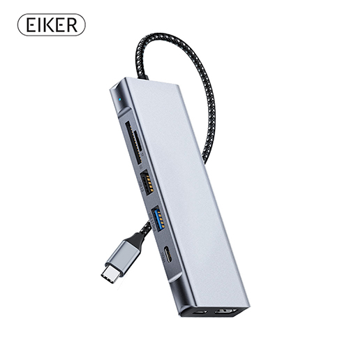 EIKER 8in1 c타입 멀티허브USB3.2 HDMI PD충전 SSD 외장하드케이스 - 상세 이미지 2