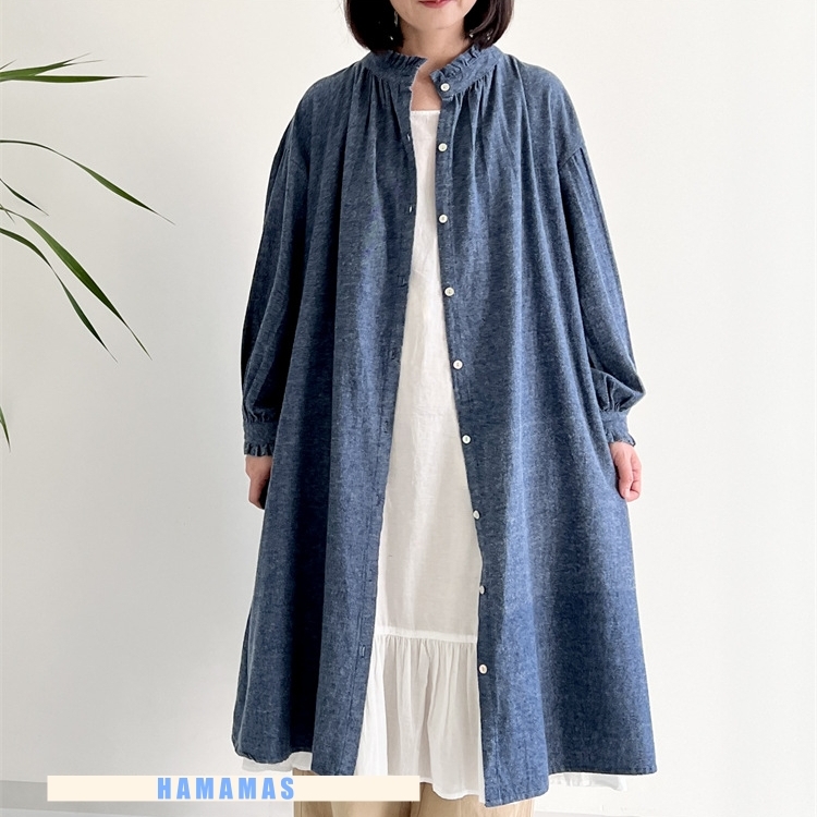 셔츠원피스 모직원피스 롱셔츠 가을 겨울