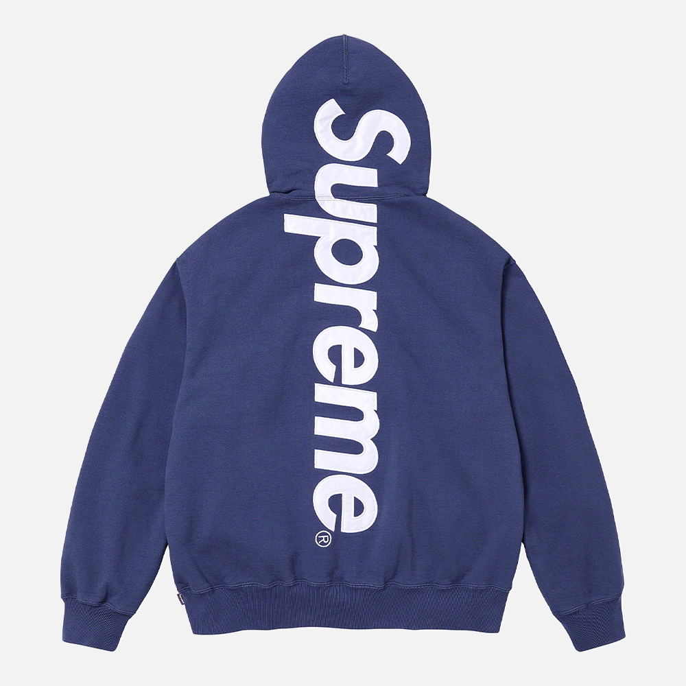 슈프림 사틴 아플리케 후드티 FW23SW88-WASHEDNAVY 이미지 2
