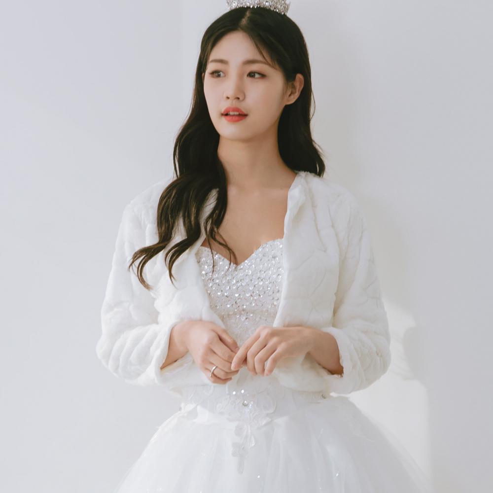 릴리드레스 퍼가디건 웨딩볼레로 드레스숄 망토 웨딩케이프 - 상품 이미지
