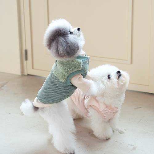 강아지패딩 강아지겨울옷 로이패딩조끼+실내복