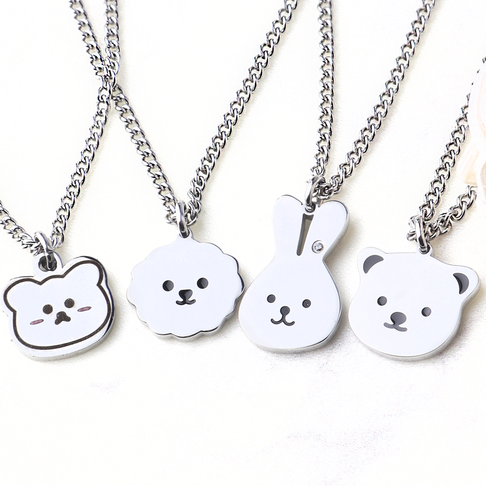 수줍은곰 써지컬스틸 미아방지 목걸이 아기 유아 어린이