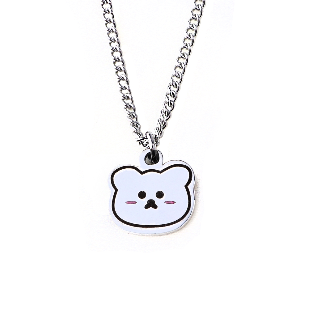 수줍은곰 써지컬스틸 미아방지 목걸이 아기 유아 어린이