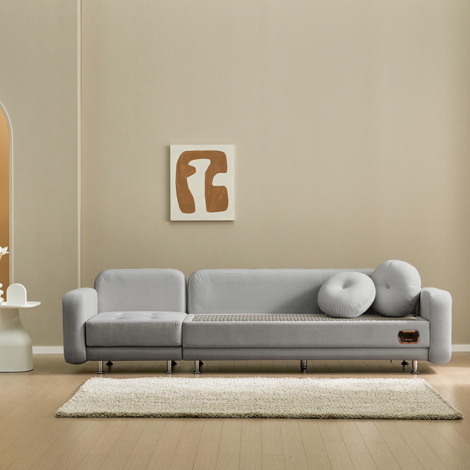 [모던4인소파 최다판매] 가보건강침대 F포그니L SE 황토 밀양흙침대 세라믹볼 세라믹스 돌침대 4인용 패브릭 소파