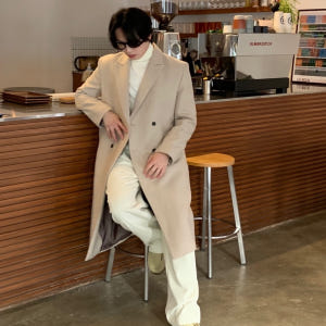 (남녀공용) 프리미엄 클래식 더블 롱 코트 / 겨울 오버 루즈 울 코트 착용 후기 | 사이즈/핏 총정리 - 상품 이미지 2