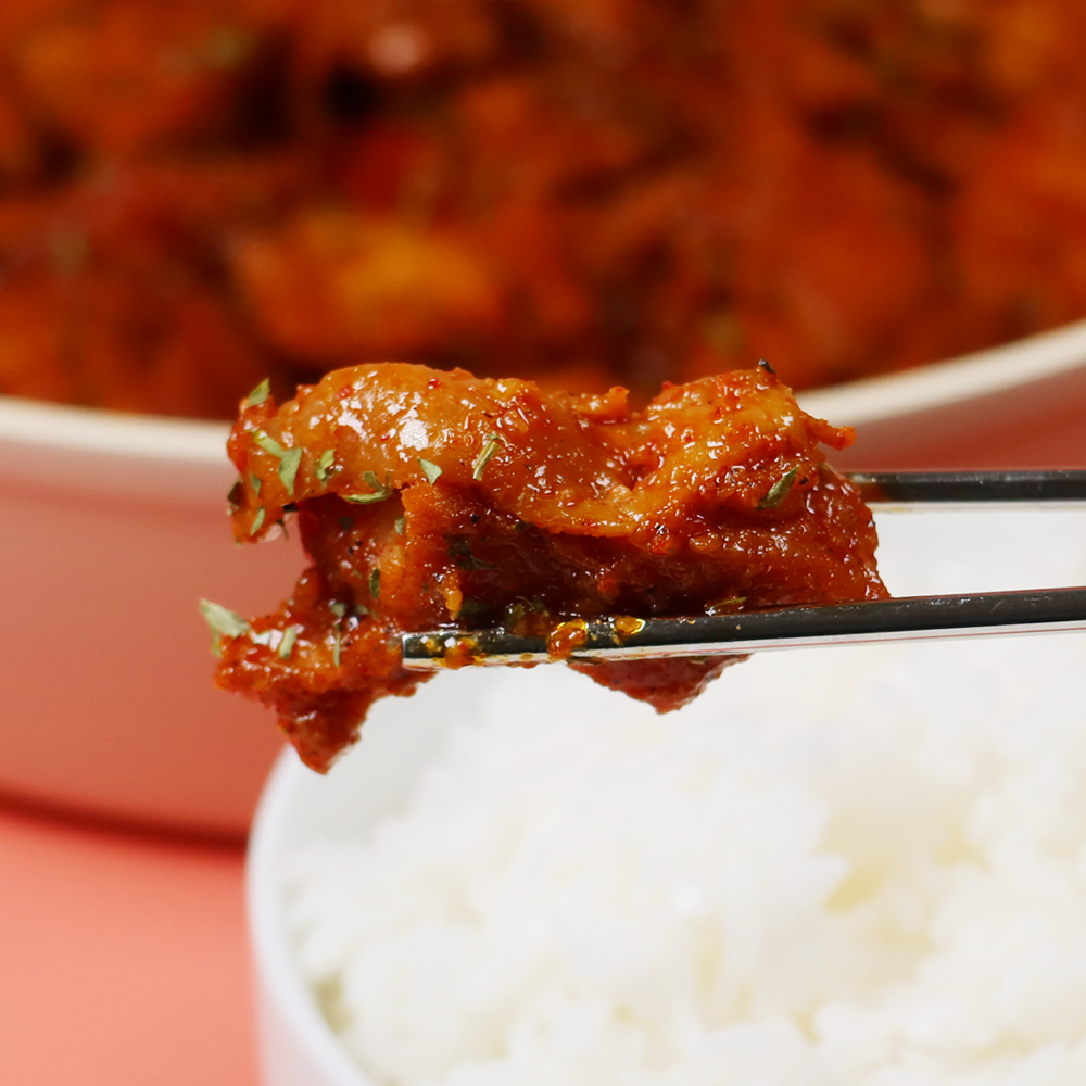 미세계 닭갈비 부드러운 닭다리살 양념 닭갈비 밀키트 캠핑요리 500g, 1개 이미지 3