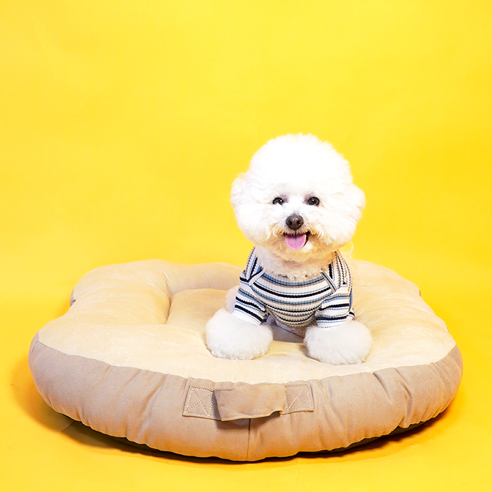 개과천선 빠네 강아지 쿠션 애견 침대 방석 극세사 꿀잠 고양이 사계절 일체형 손잡이 마약 - 상세 이미지 3