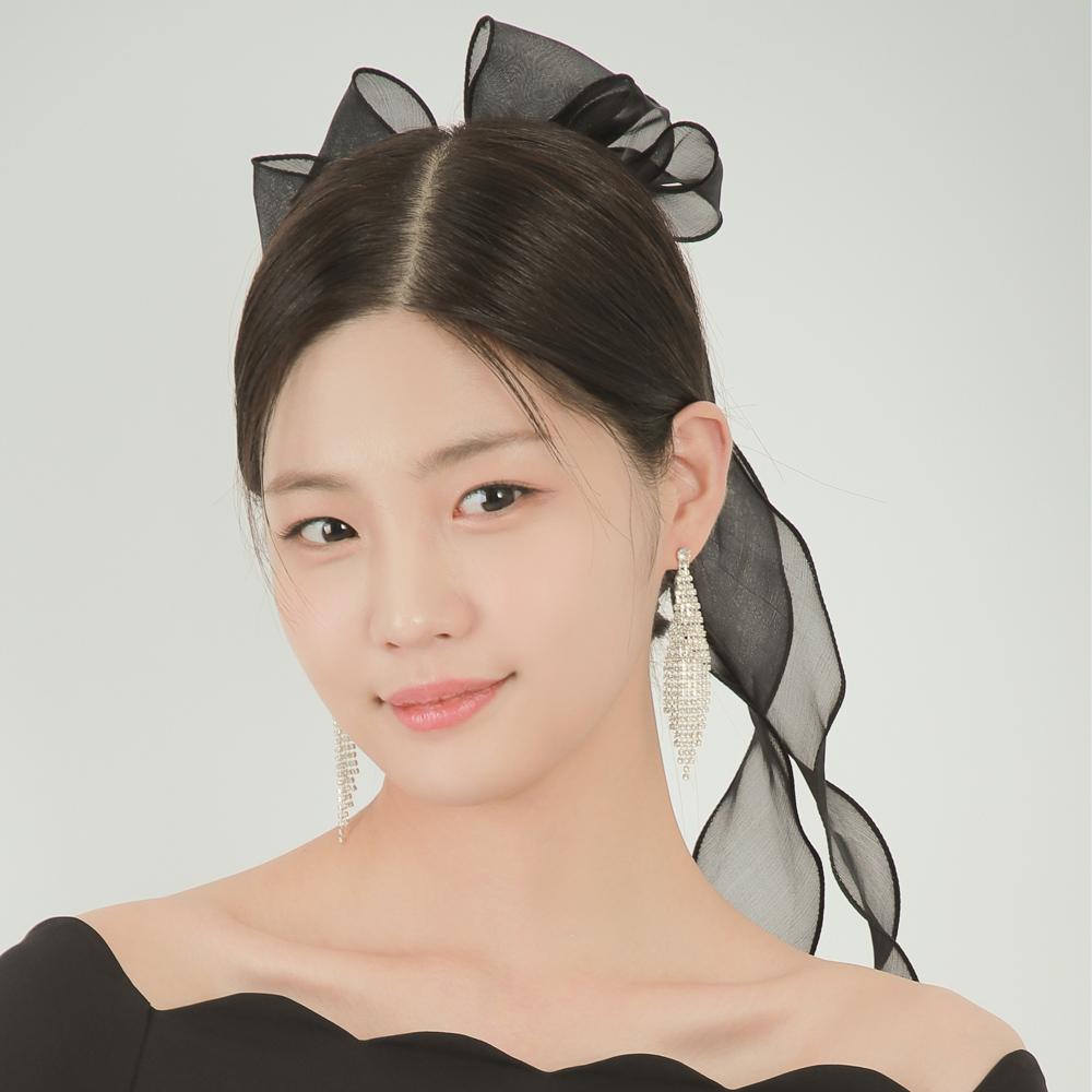 마리포사 3단 리본 헤어핀 LAH47 셀프웨딩 헤어장식 - 상세 이미지 2