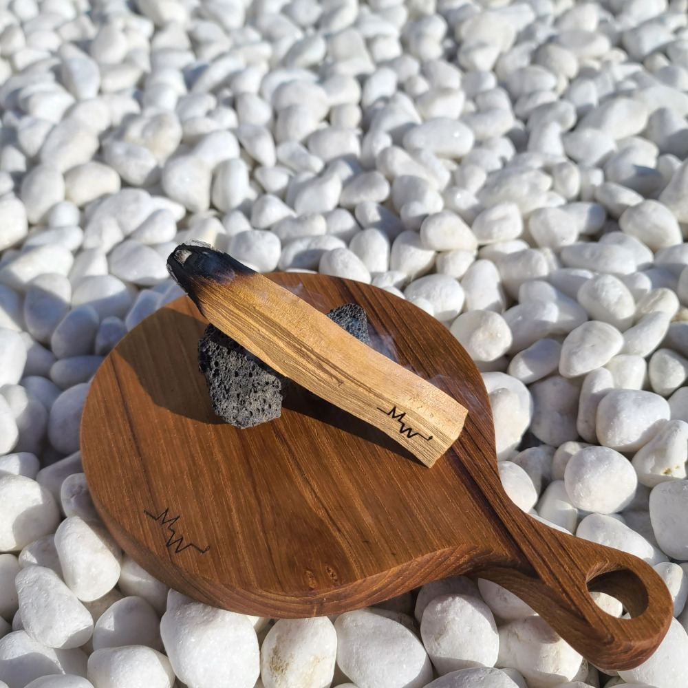 모어우드 인센스 홀더 스틱 콘 팔로산토 트레이 향받침대 원목 플레이트