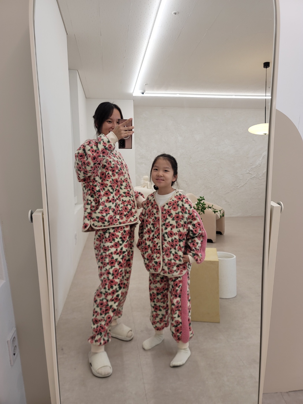 성인 장미 깔깔이 조거팬츠 셋업 - 상세 이미지 4