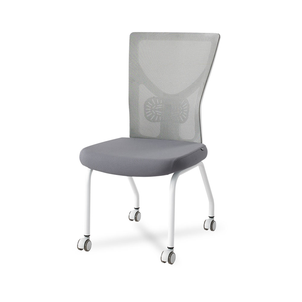 AS40 팔걸이없는의자 요추 편안한 회의용의자 회의실 공부 컴퓨터 책상 의자 바퀴4개