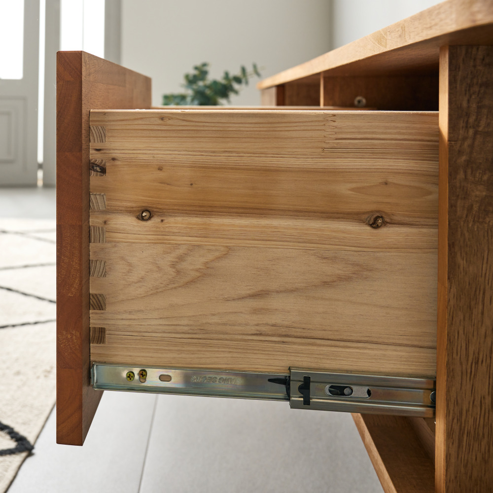 가구본 다미안 오픈 원목 거실장 2000