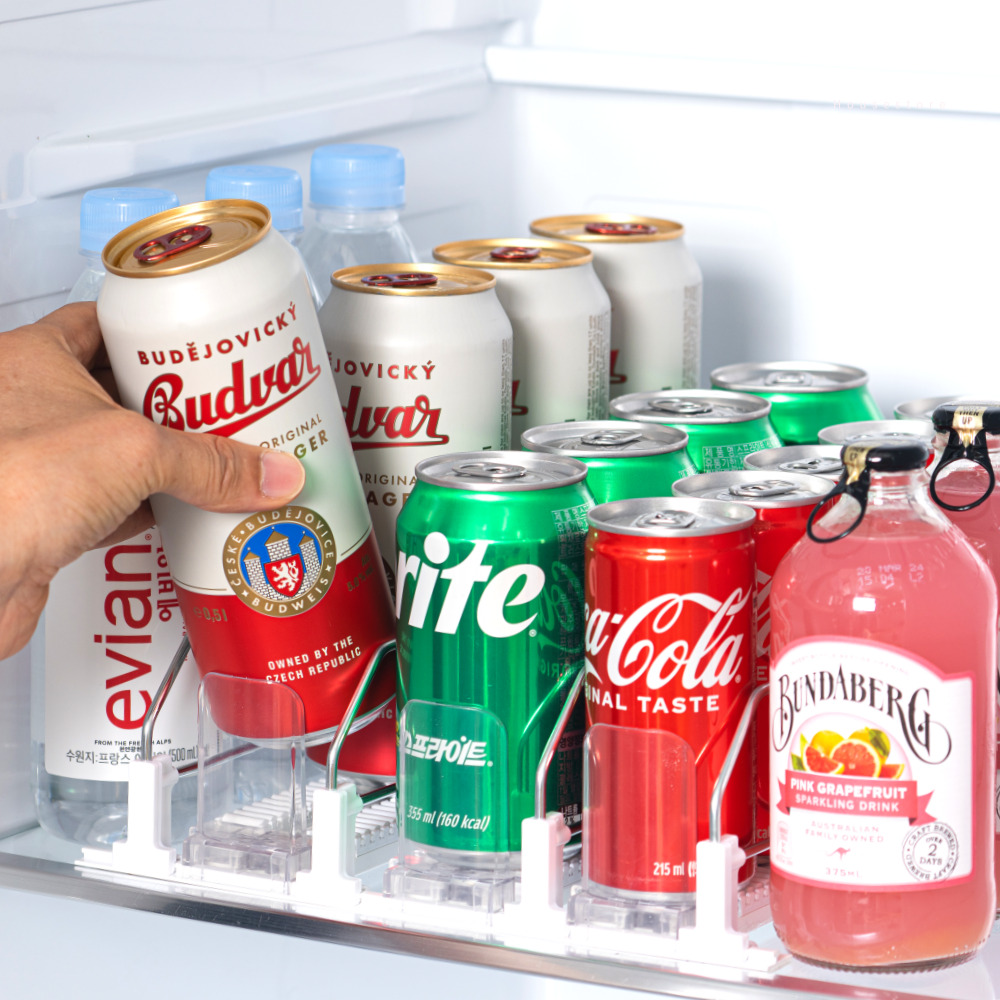 냉장고 자동 캔 음료 트레이 편의점 음료수 디스펜서 맥주 캔맥주 정리 키친핏 3라인