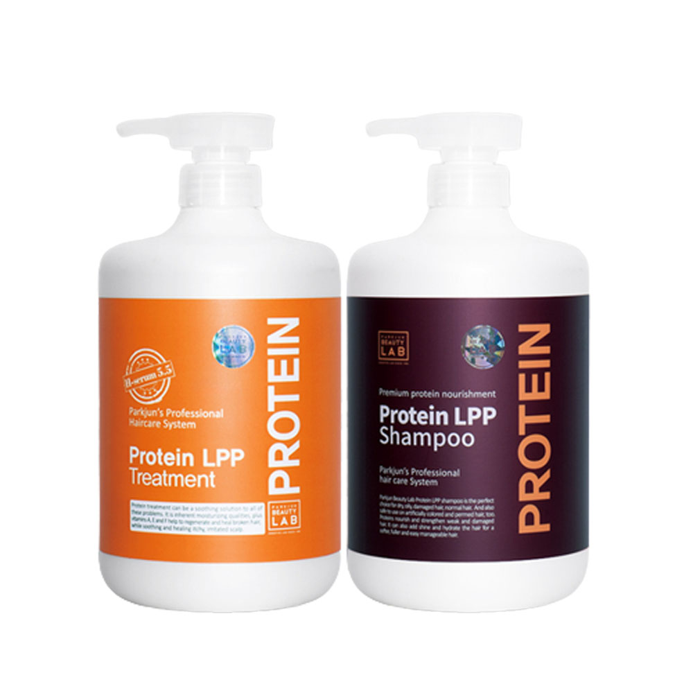 박준뷰티랩 LPP 단백질 트리트먼트 약산성 샴푸 2종 세트 미용실 대용량 제품 이미지