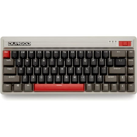 [해외]Durgod 퓨전 레트로 키보드 Cherry MX Red, Steam