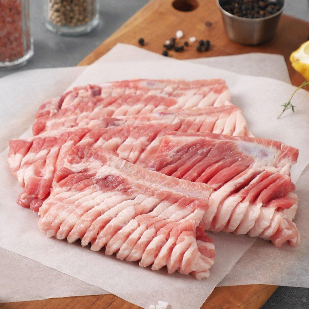 [갤러리아] [고기장인백정] 무항생제 한돈 박포갈비(뼈삼겹) 400g x 3 : 갤러리아백화점