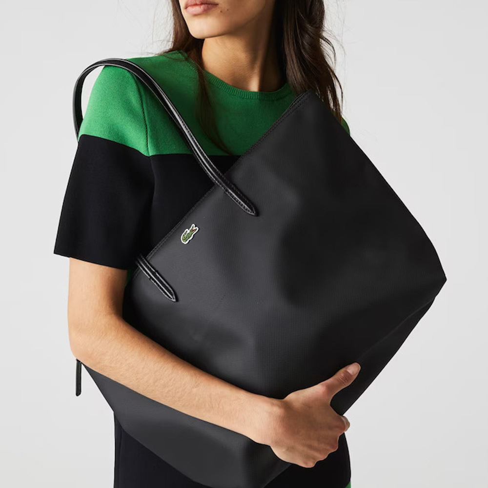 라코스테 여성용 토트백 집업 다양한 사이즈 블랙 NF1888