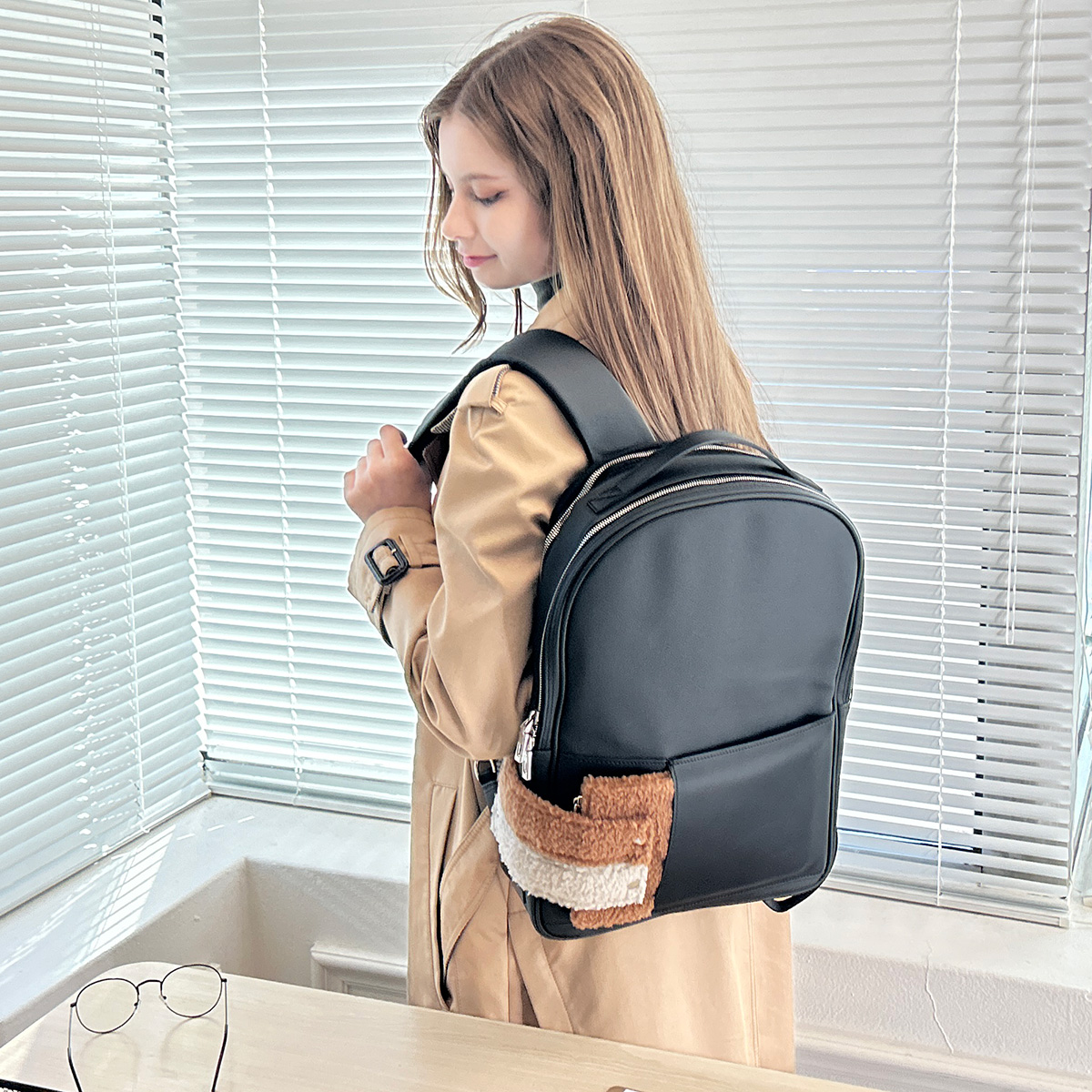 로디나트 클러치 백팩 크림, 직장인 대학생 3웨이 노트북 비즈니스 멀티백