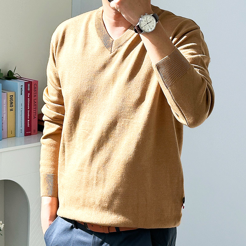 남자 캐시미어 니트 브이넥 빅사이즈