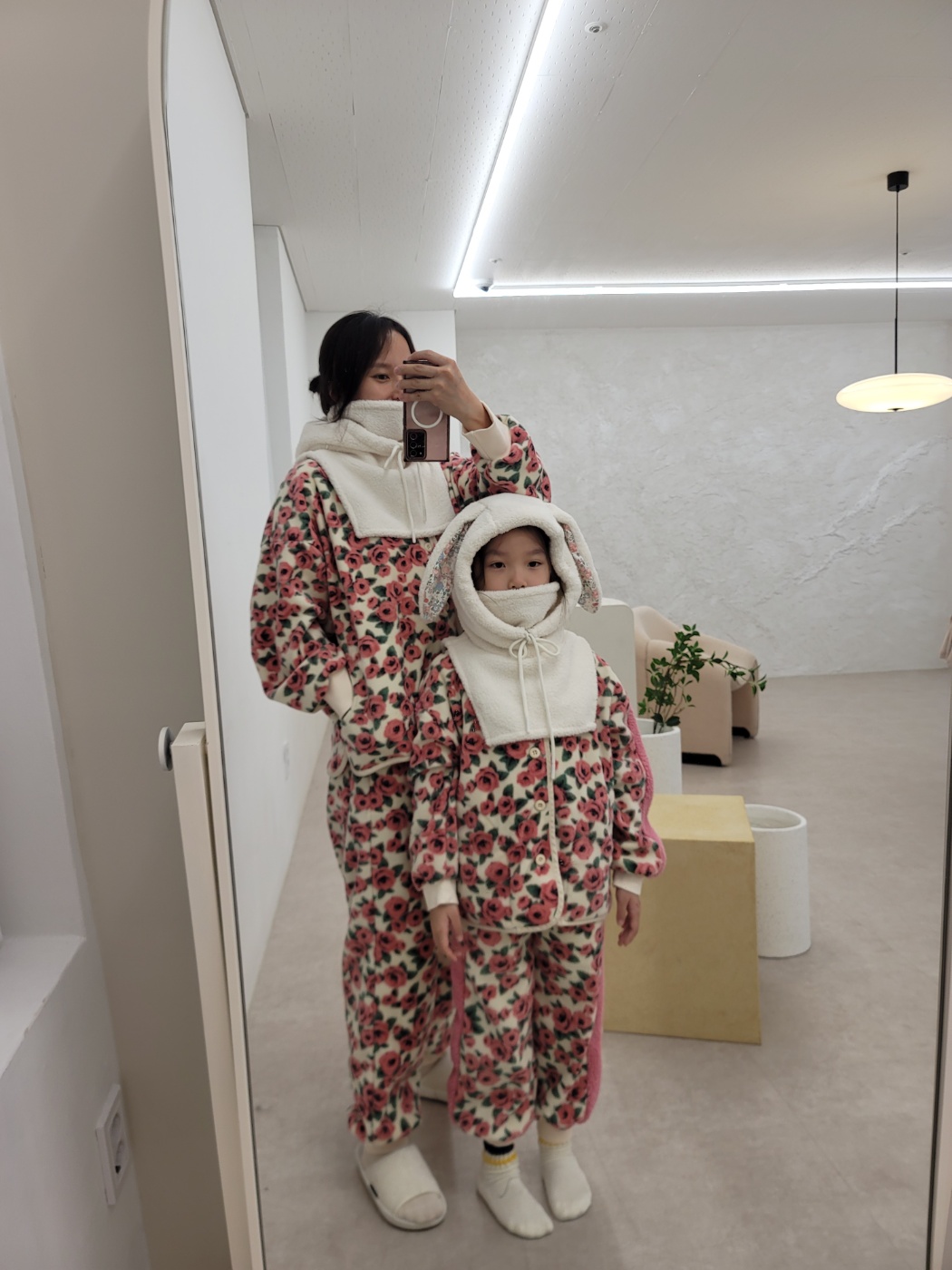 성인 장미 깔깔이 조거팬츠 셋업 - 상세 이미지 5