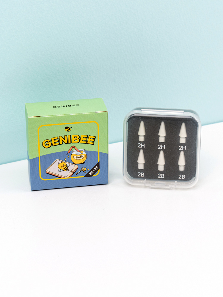 지니비 연필질감 2H 2B 6개입 애플펜슬 펜촉, 애플펜슬 프로 2세대 1세대 호환