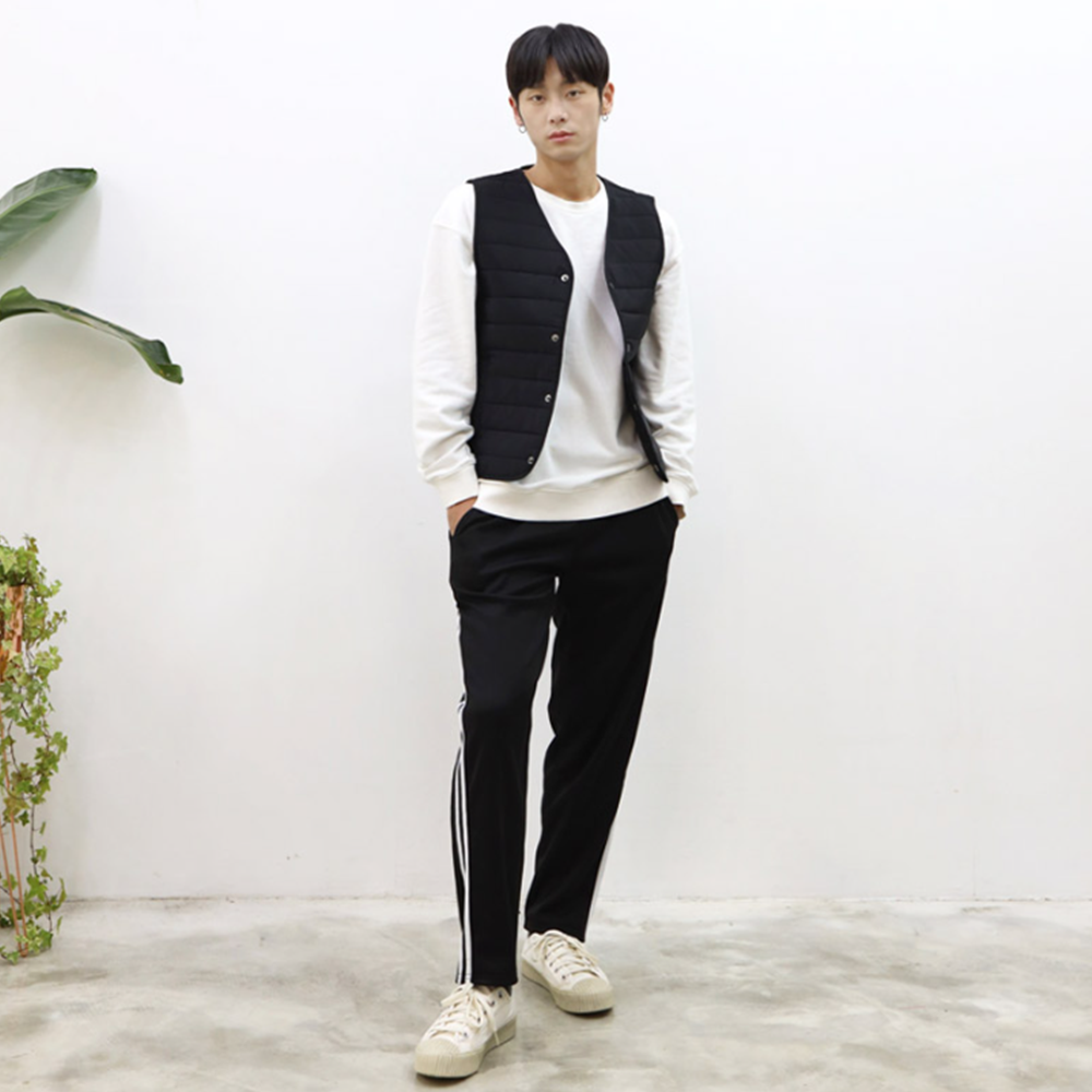 보일러바지 남자 융기모 융털 방한 일자 트레이닝 팬츠 이미지 2