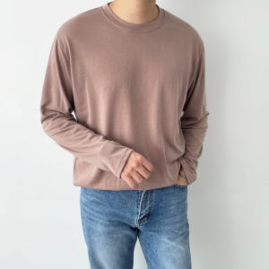 남성기모티셔츠 남자라운드티 착용 후기 | 사이즈/핏 총정리 - 상품 이미지 1